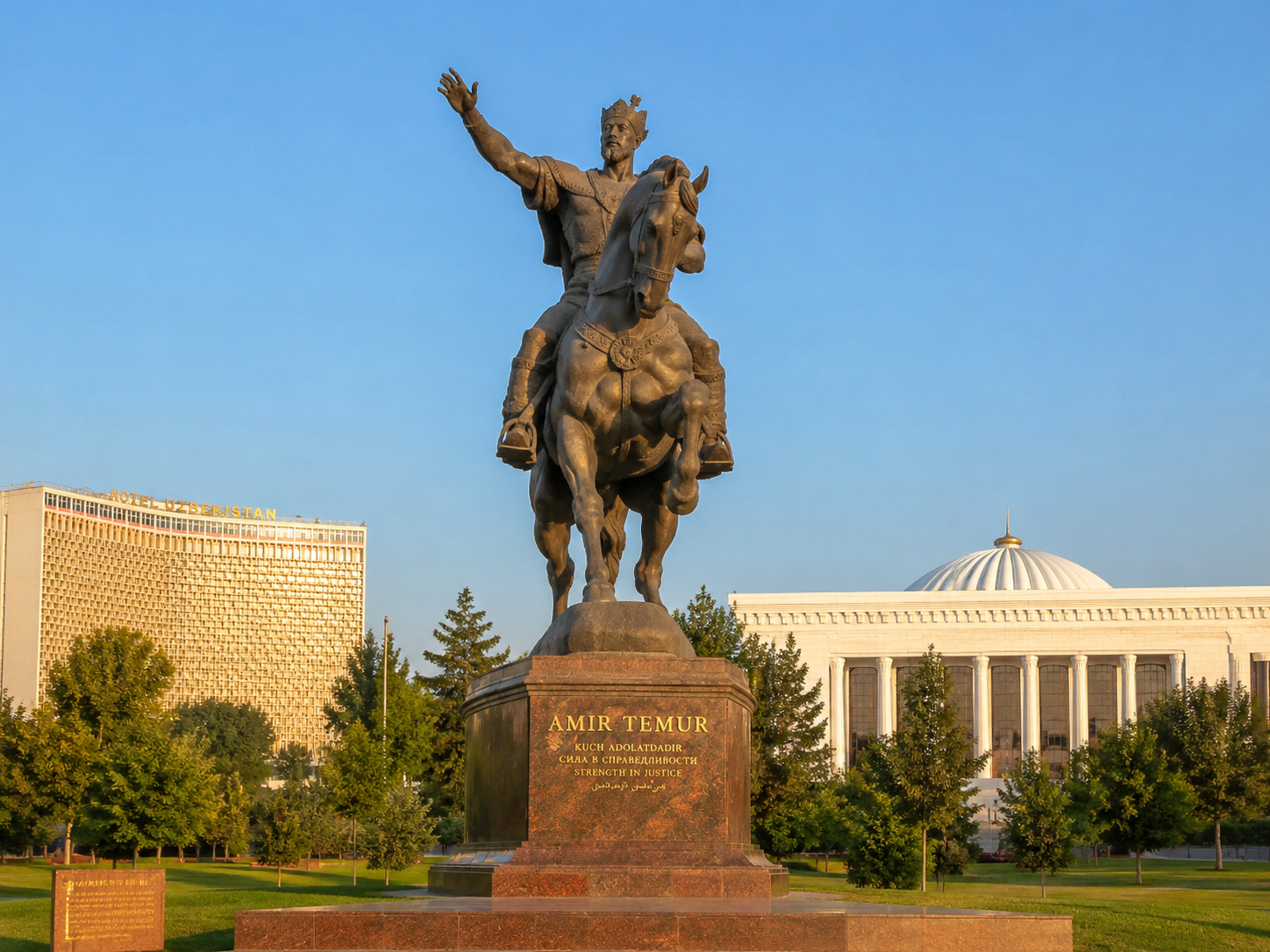 Honoring Amir Timur on his 690th birth anniversary.”